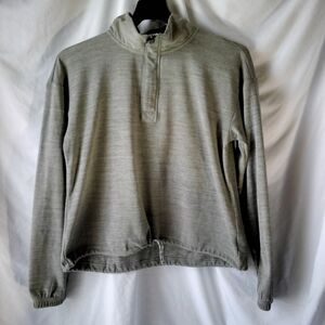 Avalanche Women Light Gray Zip-Up Sweater